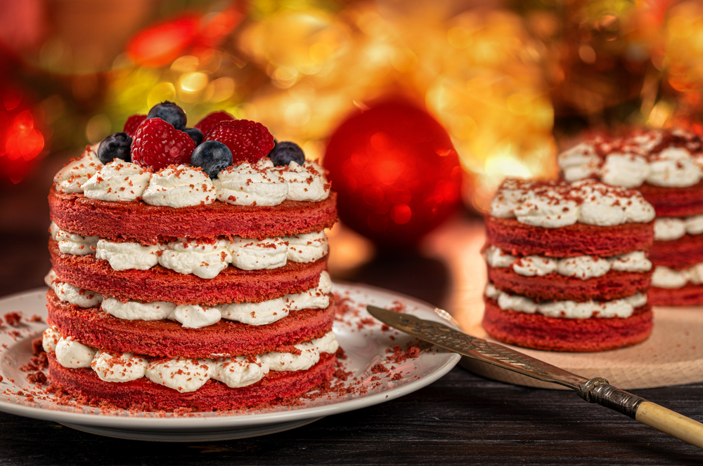 Eggless Red Velvet Cake with Cream Cheese Frosting-Homemade Red velvet  premix-Homemade Cream Cheese -